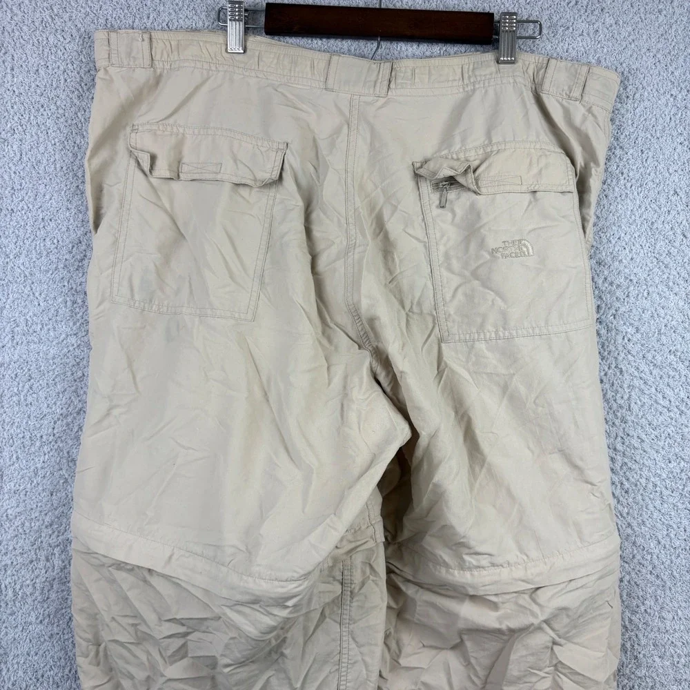 North Face Convertible Pants Mens XXL 42x36 Tan Zip Off Hiking Gorpcore Utility